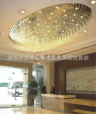 水晶灯下的光影艺术 深圳格诗家居的非标工程灯具定制方案